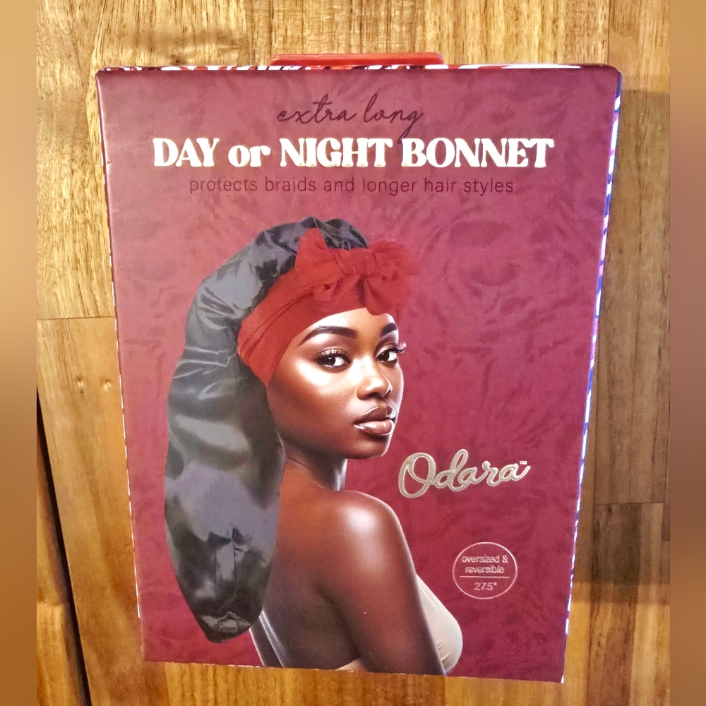 NEW! Odara Extra Long Reversible Day or Night Bonnet